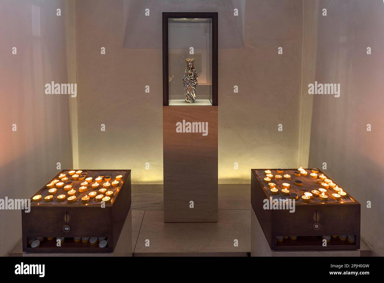 Devotional room with offering candles, St. Moritz, Augsburg, Bavaria