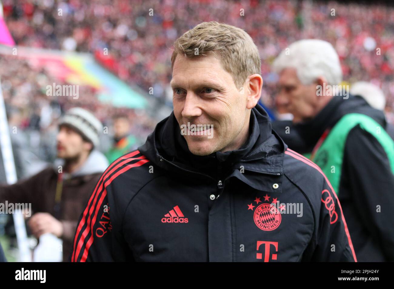 MUNICH, Germany. , . Michael Rechner, Torwart Trainer, keeper Coach at FcBAYERN before the Bundesliga Football match between Fc Bayern Muenchen and BvB Dortmund at the Allianz Arena in Munich on 1. April 2023, Germany. DFL, Fussball, 4:2 (Photo and copyright @ ATP images/Arthur THILL (THILL Arthur/ATP/SPP) Credit: SPP Sport Press Photo. /Alamy Live News Stock Photo