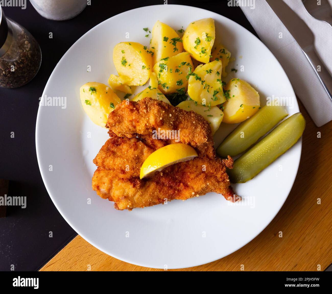 Chicken cutlet in breading Stock Photo Alamy