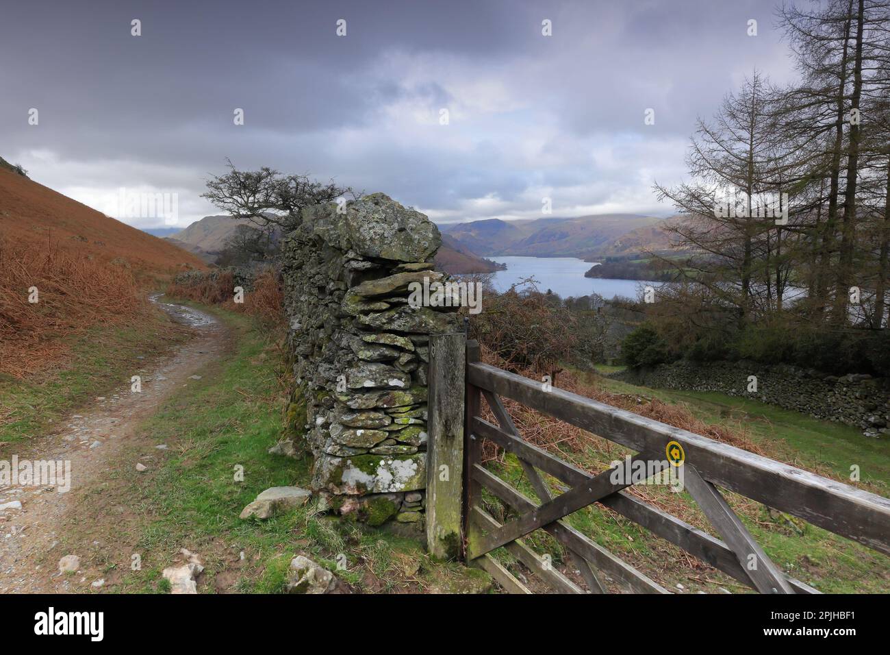 Ullswater in The Lake District in England Stock Photo