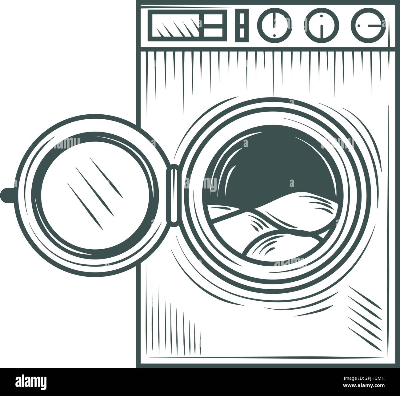 Machine Wash Vector wash machinery on isolated white background Stock Vector Image & Art ...
