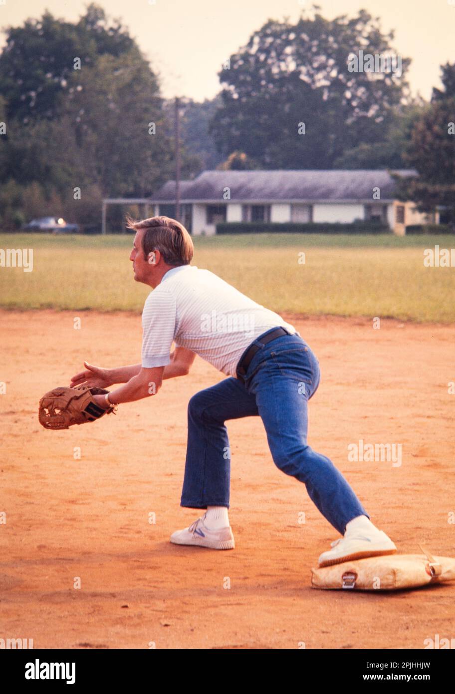 President Jimmy Carter, VP Walter Mondale and teams play softball in