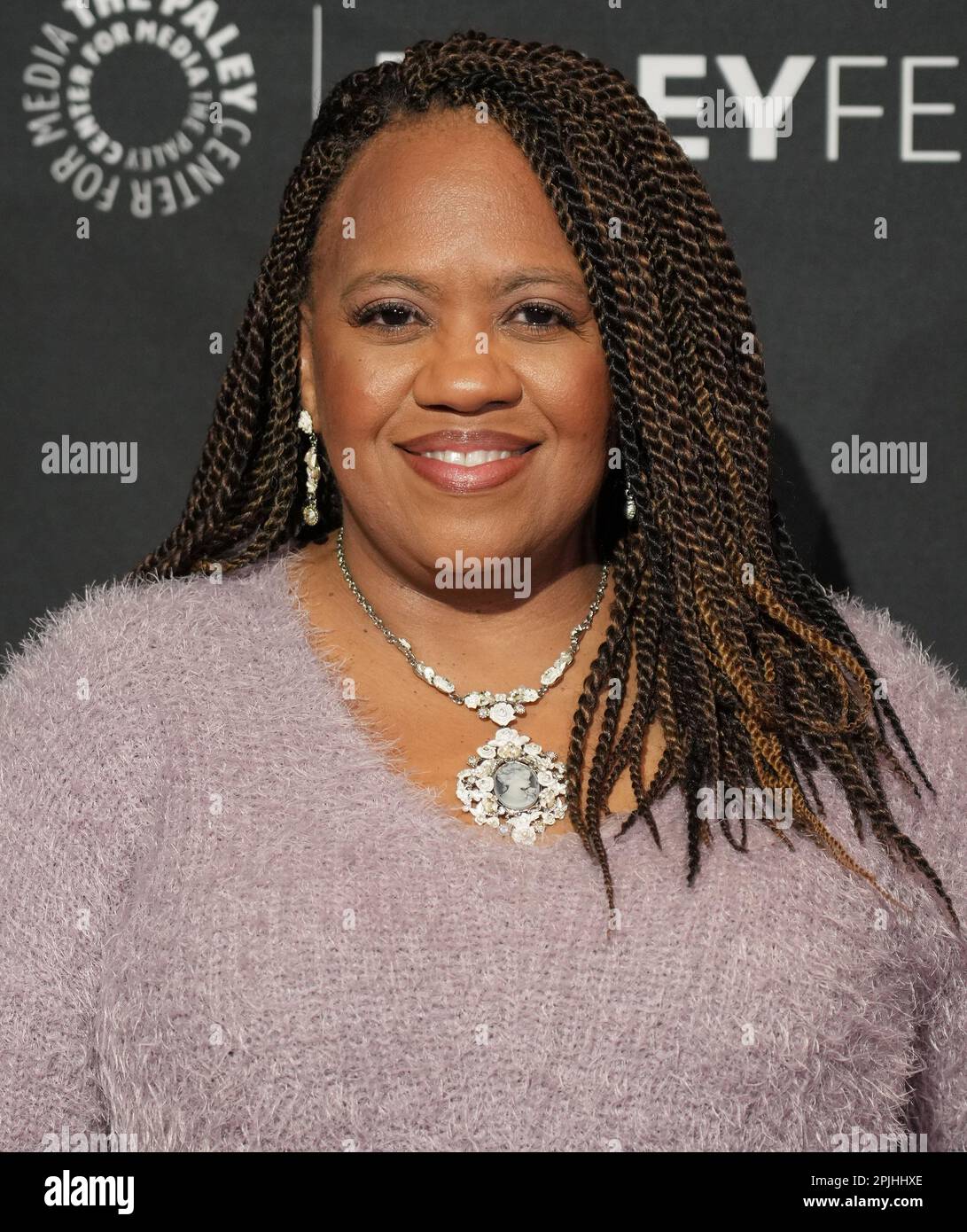 Los Angeles, USA. 02nd Apr, 2023. Chandra Wilson arrives at The PaleyFest 2023, GREY'S ANATOMY held at the The Dolby Theater in Hollywood, CA on Sunday, ?April 2, 2023. (Photo By Sthanlee B. Mirador/Sipa USA) Credit: Sipa USA/Alamy Live News Stock Photo