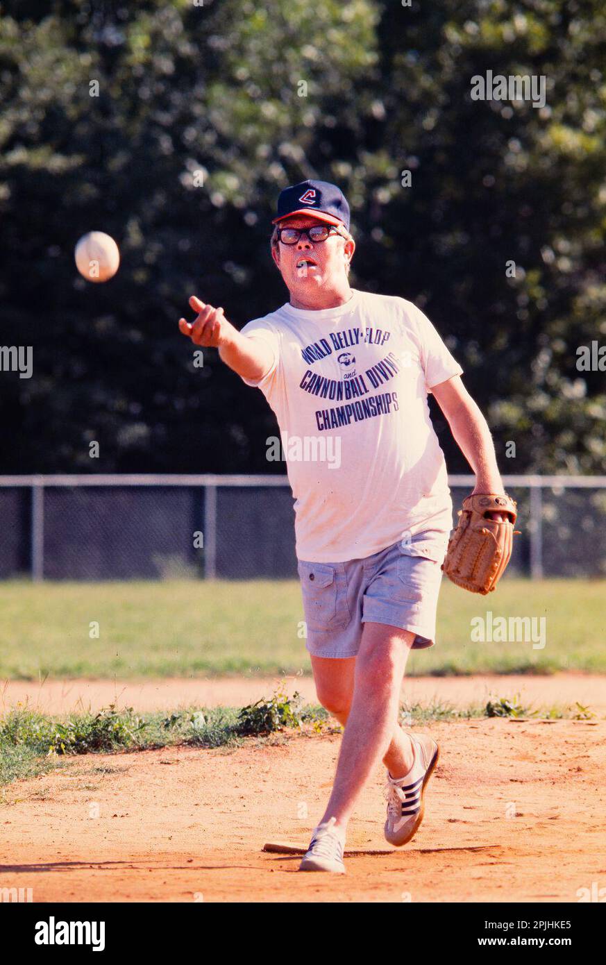 President Jimmy Carter, VP Walter Mondale and teams play softball in