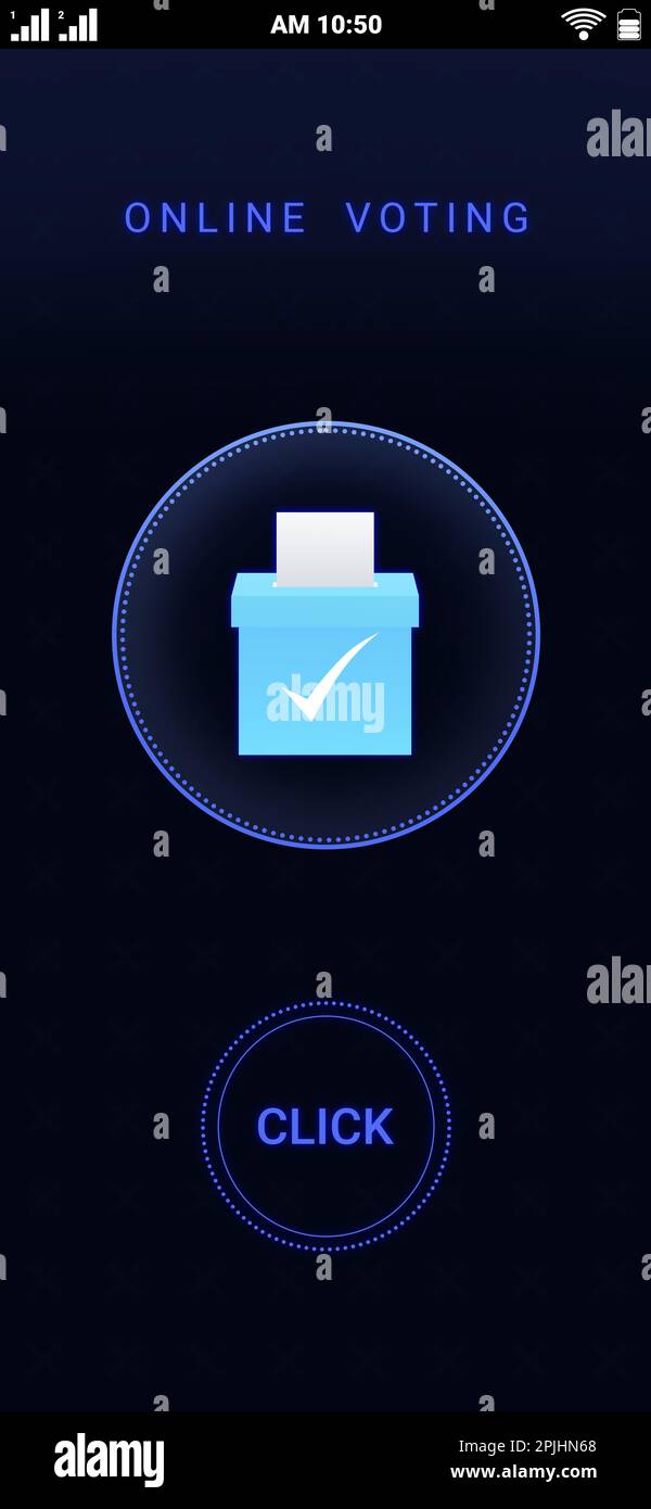 App for electronic voting on smartphone. Illustration Stock Photo Alamy