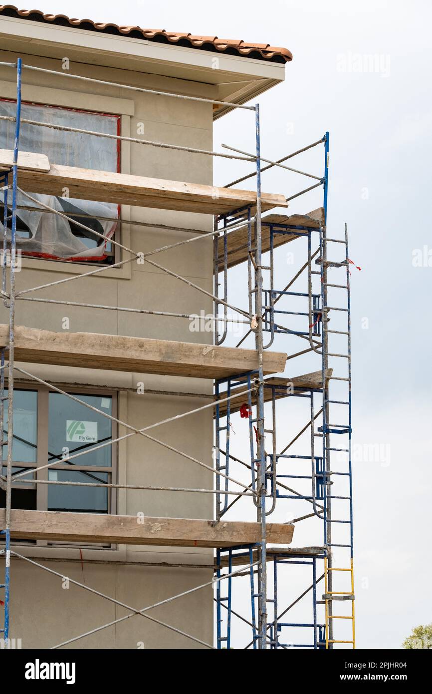 Scaffolding us building site hi-res stock photography and images - Alamy
