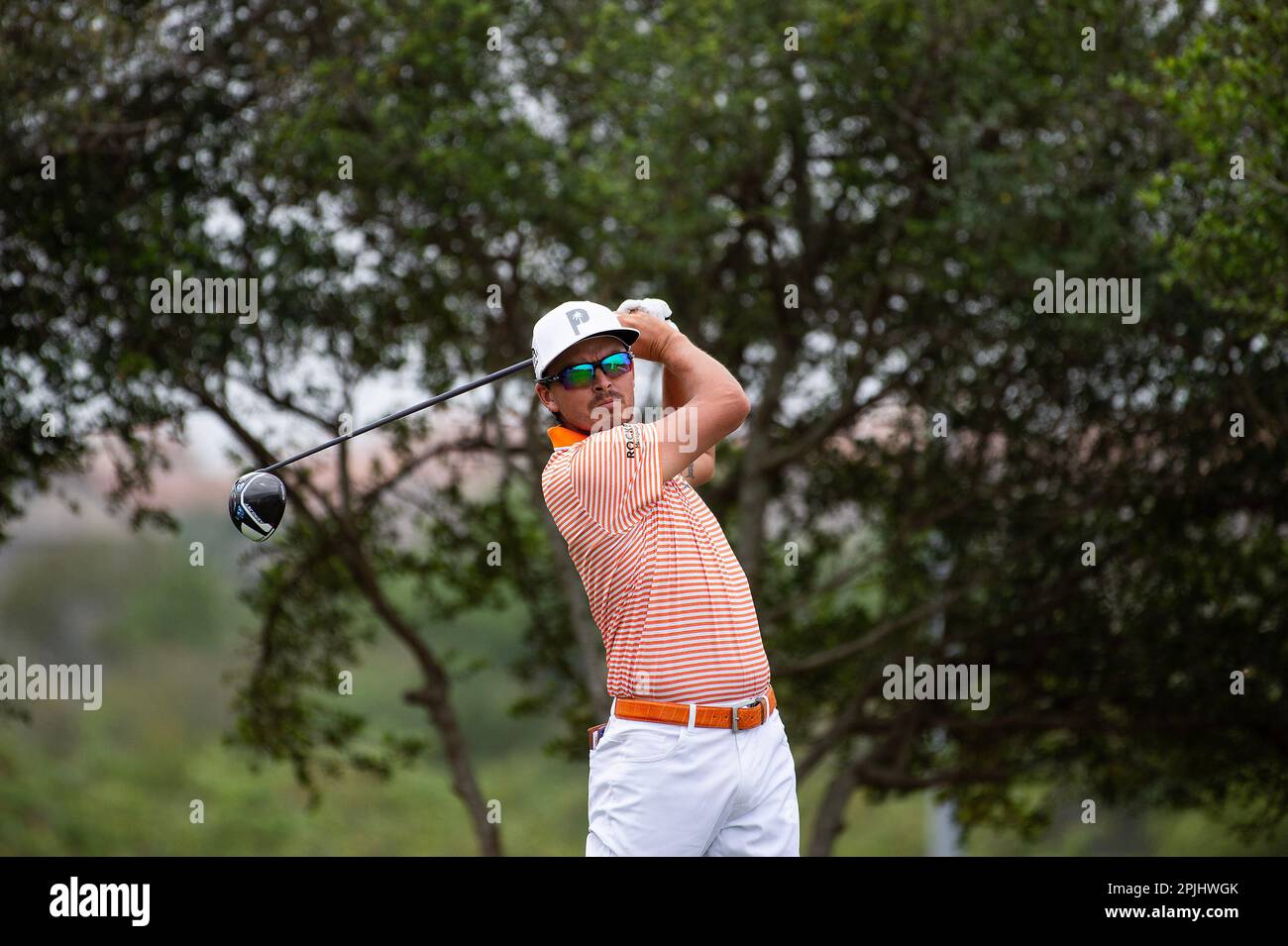 April 02, 2023 Rickie Fowler in action final round at the Valero Texas Open, TPC San Antonio Oaks Course