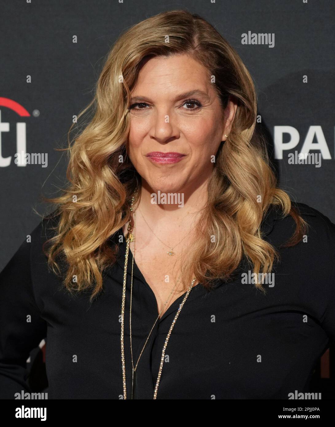 Los Angeles, USA. 02nd Apr, 2023. Krista Vernoff arrives at The PaleyFest 2023, GREY'S ANATOMY held at the The Dolby Theater in Hollywood, CA on Sunday, ?April 2, 2023. (Photo By Sthanlee B. Mirador/Sipa USA) Credit: Sipa USA/Alamy Live News Stock Photo