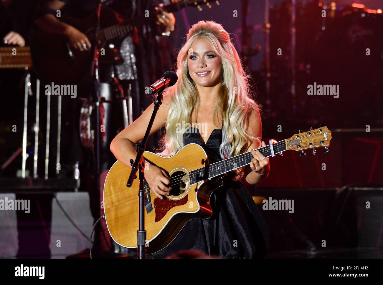 Megan Moroney performs at the CMT Music Awards, airing on Sunday, April ...