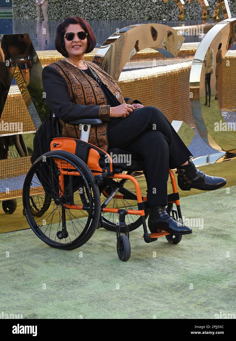 Mumbai, India. 31st Mar, 2023. Indian para athlete Deepa Malik poses for a photo at the inauguration of Nita Mukesh Ambani Cultural Centre (NMACC) in Mumbai. Credit: SOPA Images Limited/Alamy Live News Stock Photo