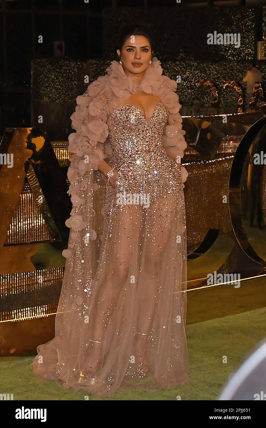 Mumbai, India. 31st Mar, 2023. Bollywood actress Priyanka Chopra Jonas poses for a photo at the inauguration of Nita Mukesh Ambani Cultural Centre (NMACC) in Mumbai. Credit: SOPA Images Limited/Alamy Live News Stock Photo