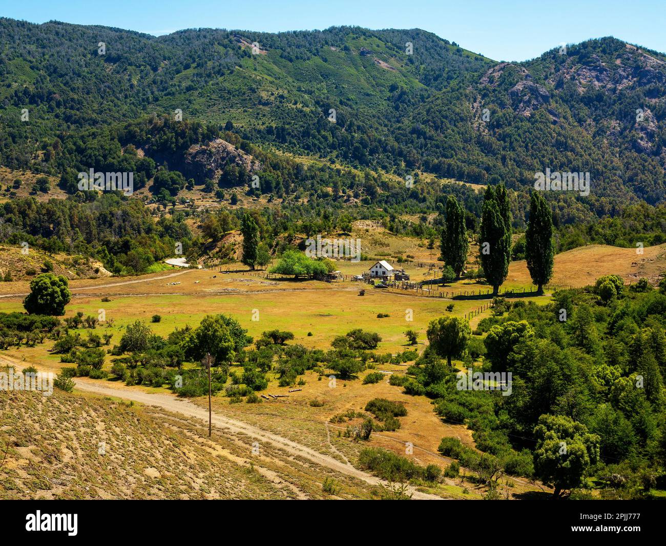 Rural life on the Ruta de Los Siete Lagos (Seven Lakes Read) near Lake ...
