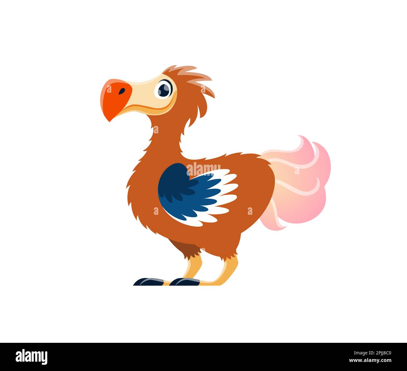 Cartoon Raphus Cucullatus or dodo bird character, vector cute funny