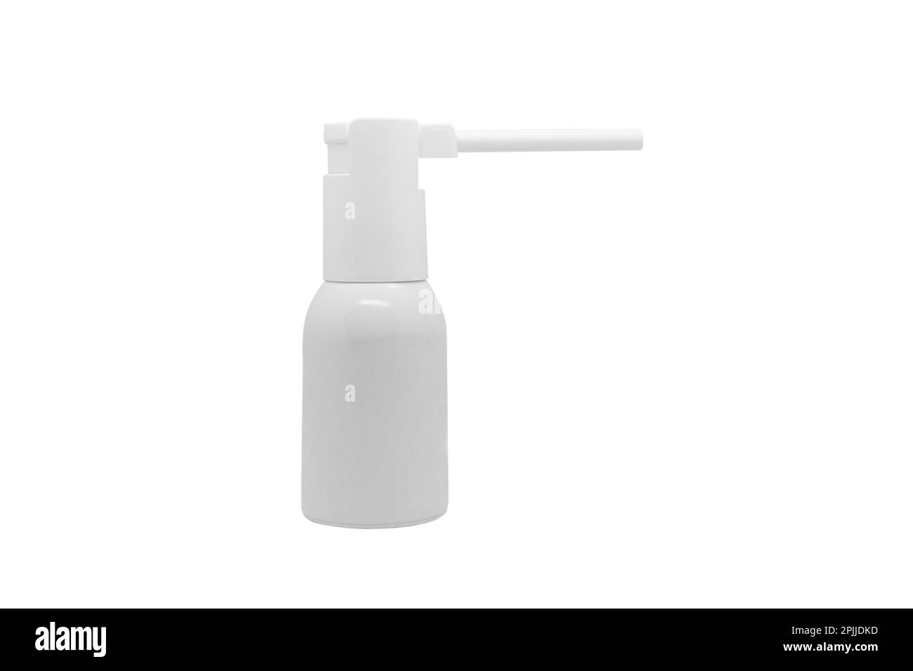 Dropper spray bottle isolated. Amber metal essential spray bottle