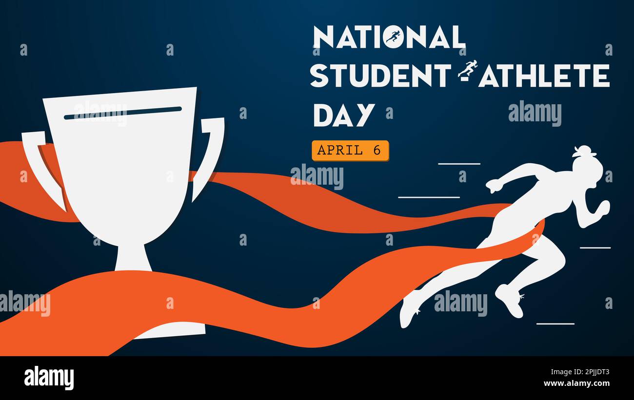National StudentAthlete Day Template for background, banner, card, and