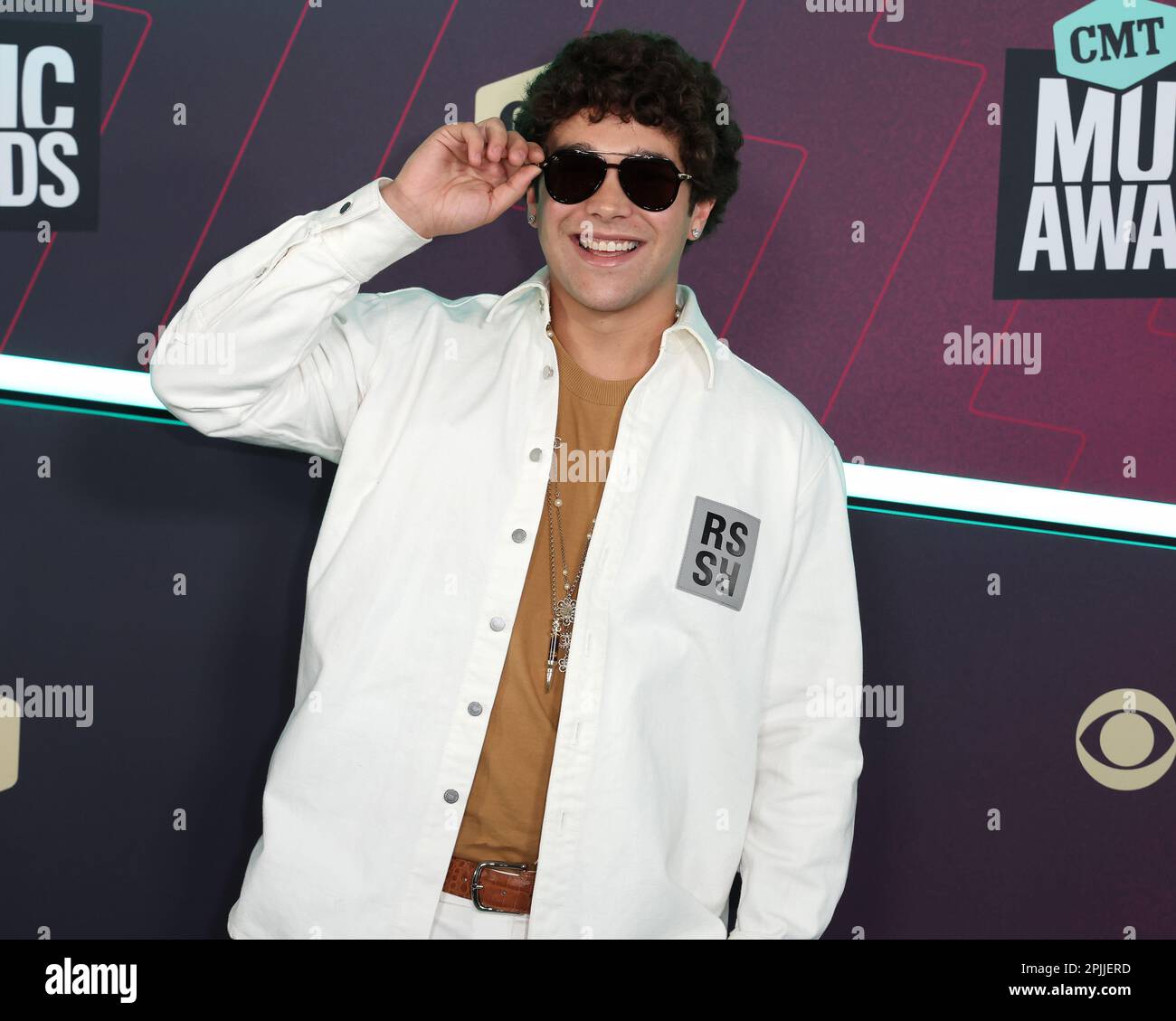 Austin Mahone arriving at the 2023 CMT Music Awards held at the Moody ...
