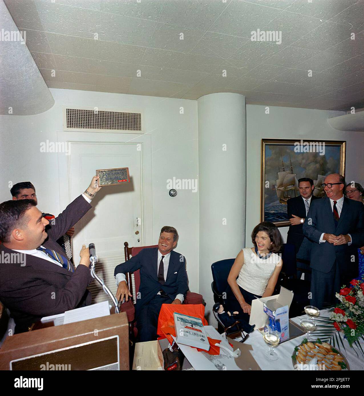 ST C189 9 63 29 May 1963 Surprise Birthday Party For President Kennedy ST C189 9 63 29 May 1963 Surprise Birthday Party For President Kennedy