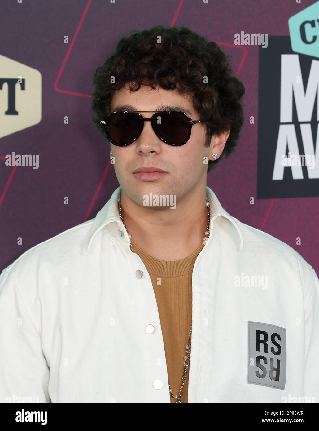 Austin Mahone arriving at the 2023 CMT Music Awards held at the Moody