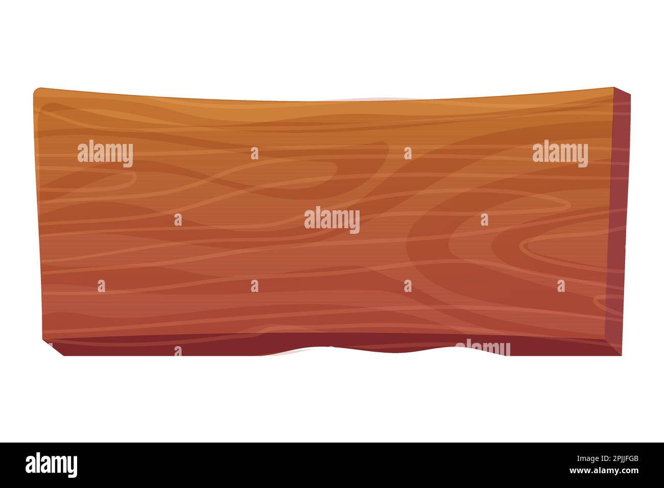 Wooden plank, frame game ui asset textured piece of board, button in