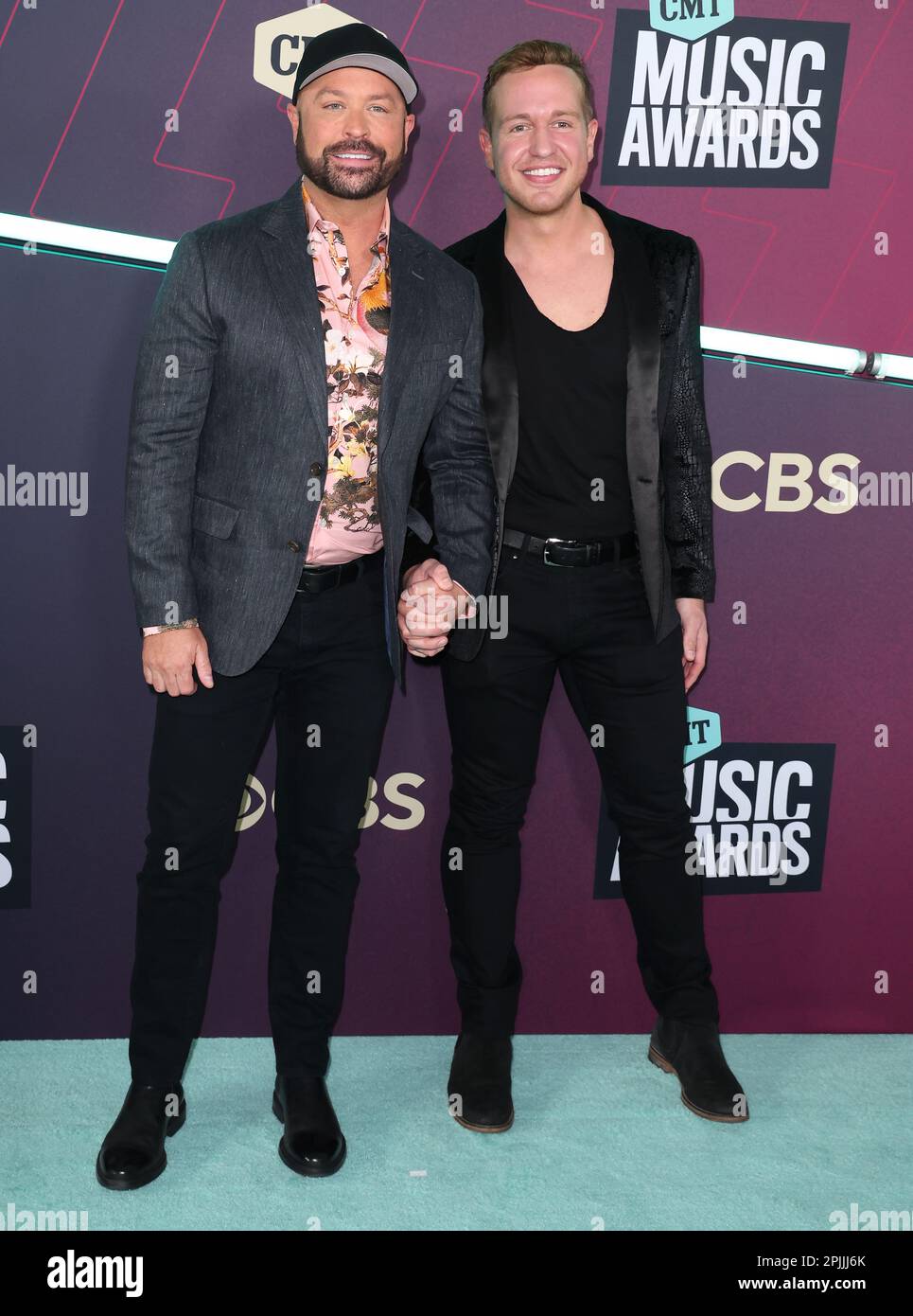 Cody Alan Cody Alan and Trea Smith arriving at the 2023 CMT Music Awards held at