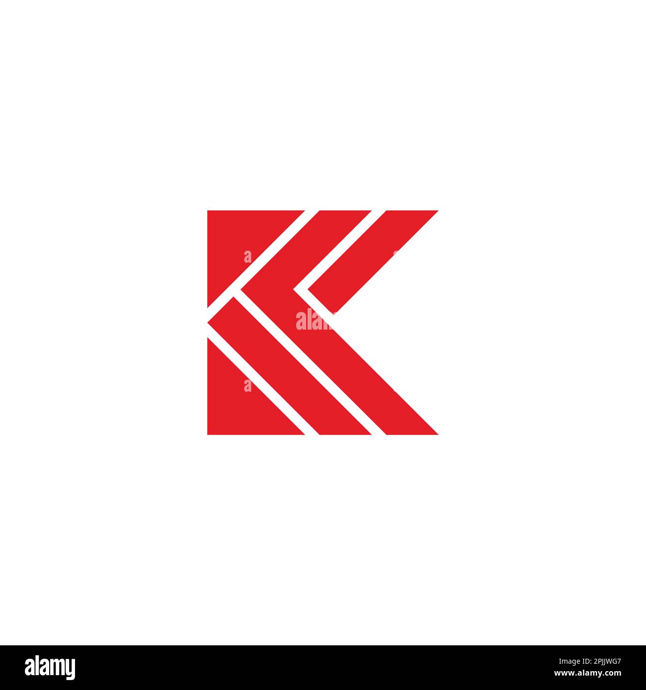 letter k stripes arrows geometric logo vector Stock Vector
