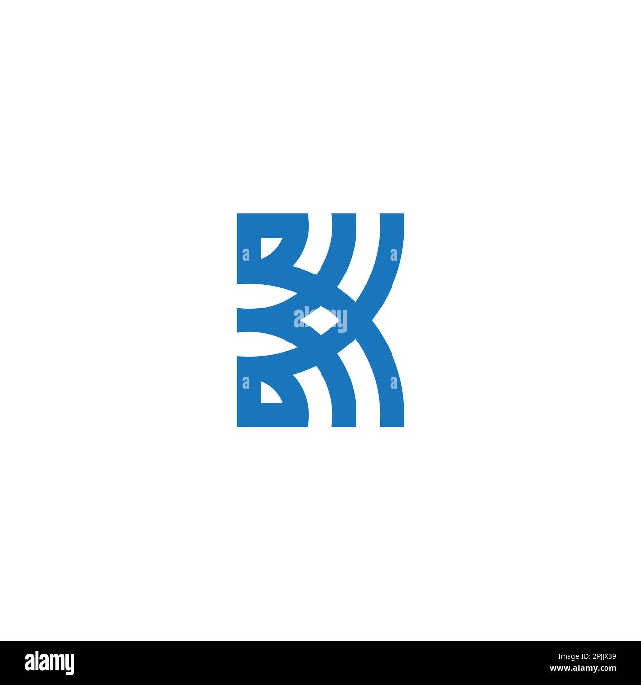 letter k stripes geometric line simple logo vector Stock Vector