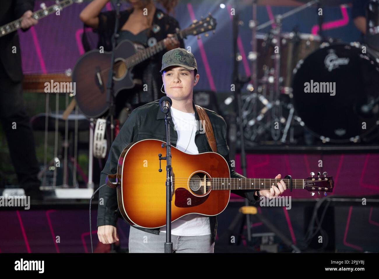 Austin Texas USA, April 1 2023: Country singer LILY ROSE performs during a taping of up and coming acts on the Ram Truck stage at the Country Music Television Awards outside the Moody Center. Credit: Bob Daemmrich/Alamy Live News Stock Photo