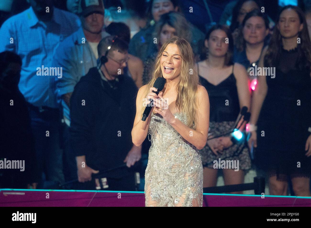 Austin, USA. 02nd Apr, 2023. LeAnn Rimes performs during the 2023 CMT Music Awards at Moody Center on April 02, 2023 in Austin, Texas. Photo: Amy Price/imageSPACE/Sipa USA Credit: Sipa USA/Alamy Live News Stock Photo