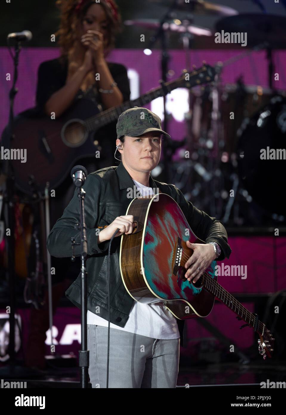 Austin Texas USA, April 1 2023: Country singer LILY ROSE performs during a taping of up and coming acts on the Ram Truck stage at the Country Music Television Awards outside the Moody Center. Credit: Bob Daemmrich/Alamy Live News Stock Photo