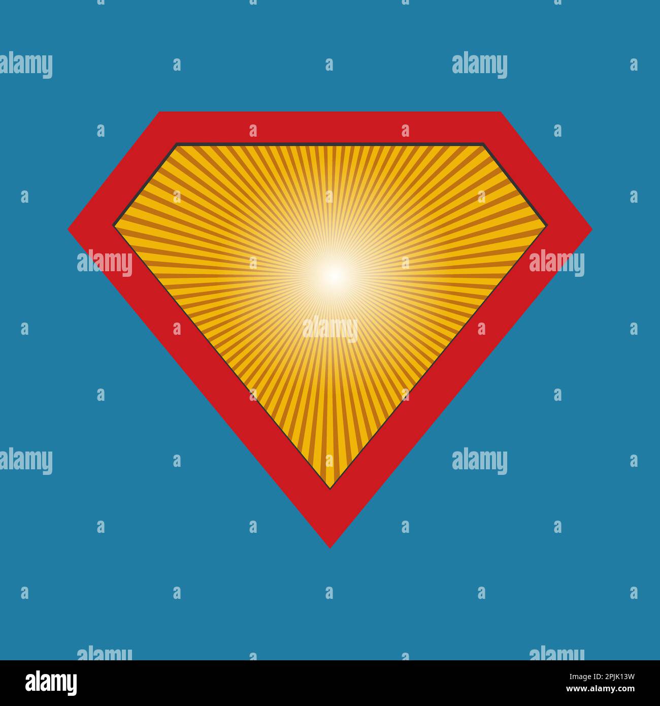 Superhero logo template on blue background Stock Vector Image & Art - Alamy