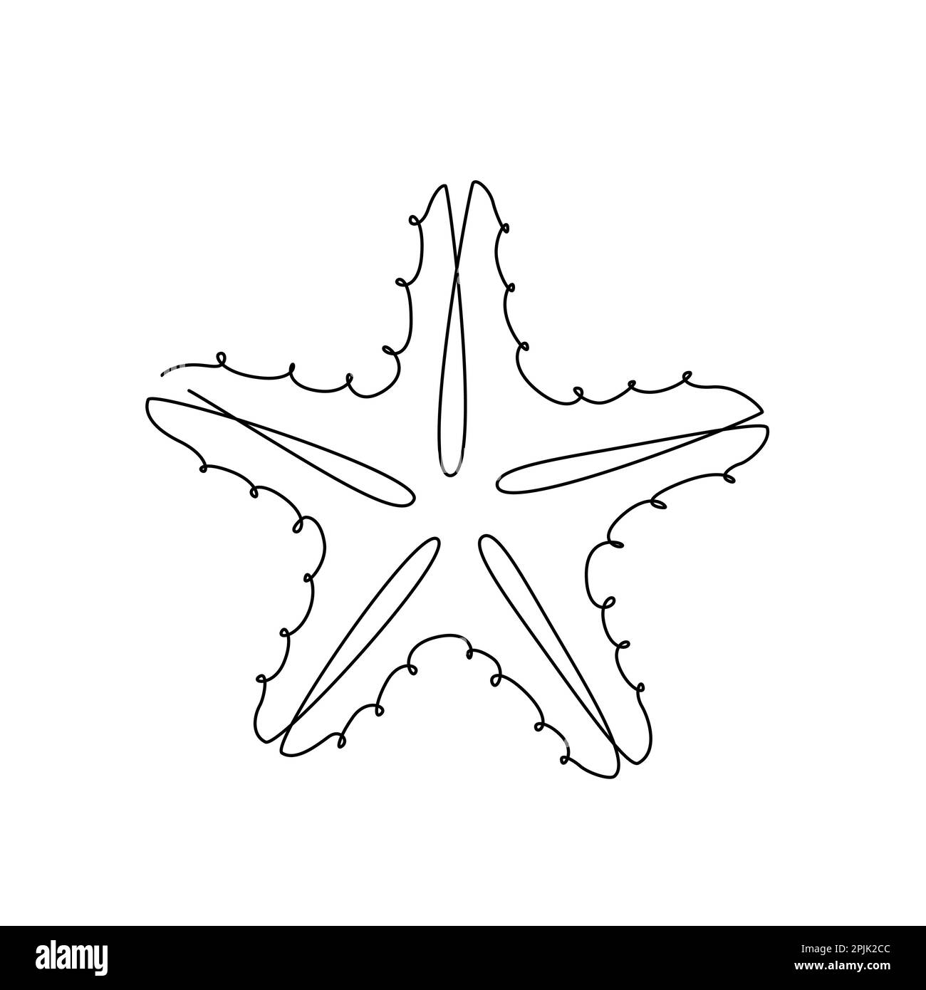 Black And White Starfish Tattoo