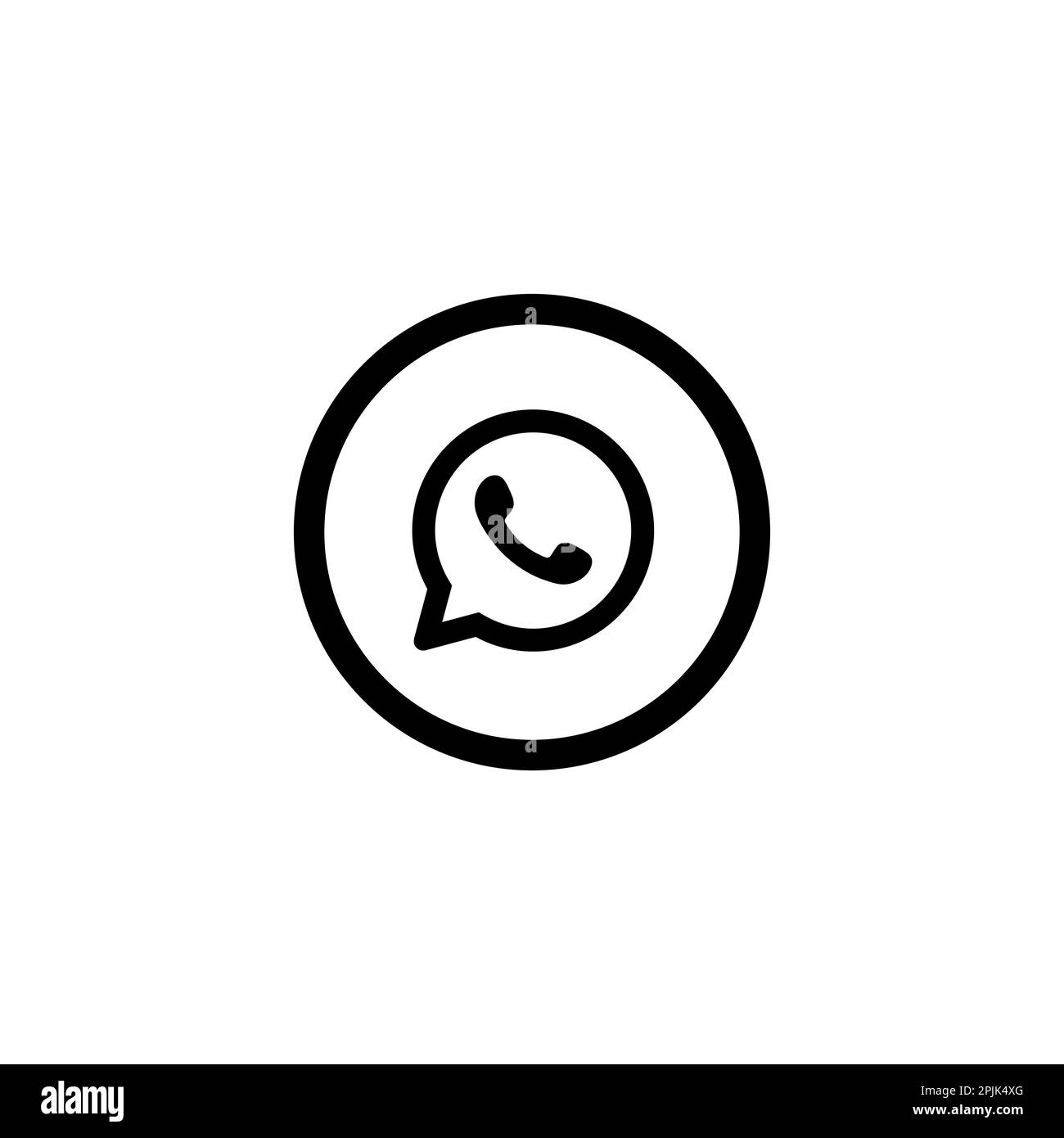 simple whatsapp icon graphic design. social media icon vector design. vector design Stock Vector