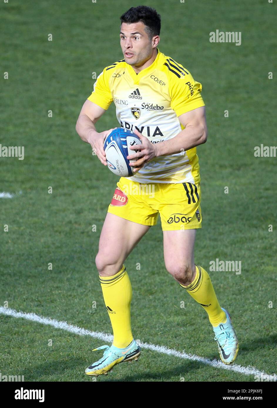 La Rochelle, France - 03/04/2023, Brice Dulin of Stade Rochelais during the  Heineken Champions Cup, Round of 16, Rugby union match between Stade  Rochelais (La Rochelle) and Gloucester Rugby on April 1,