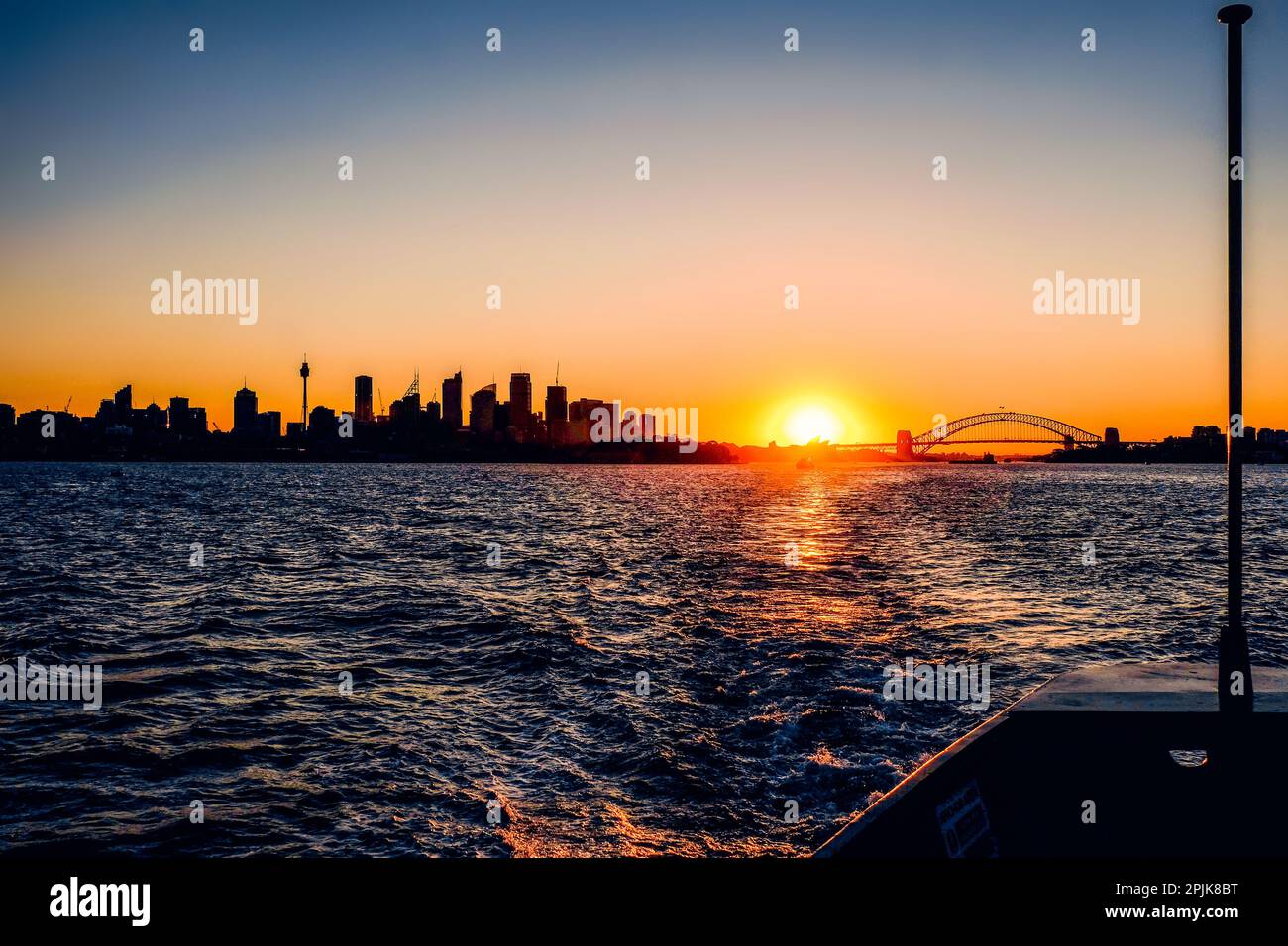 Sydney Opera House and Sydney Harbour Bridge as seen from the Manly