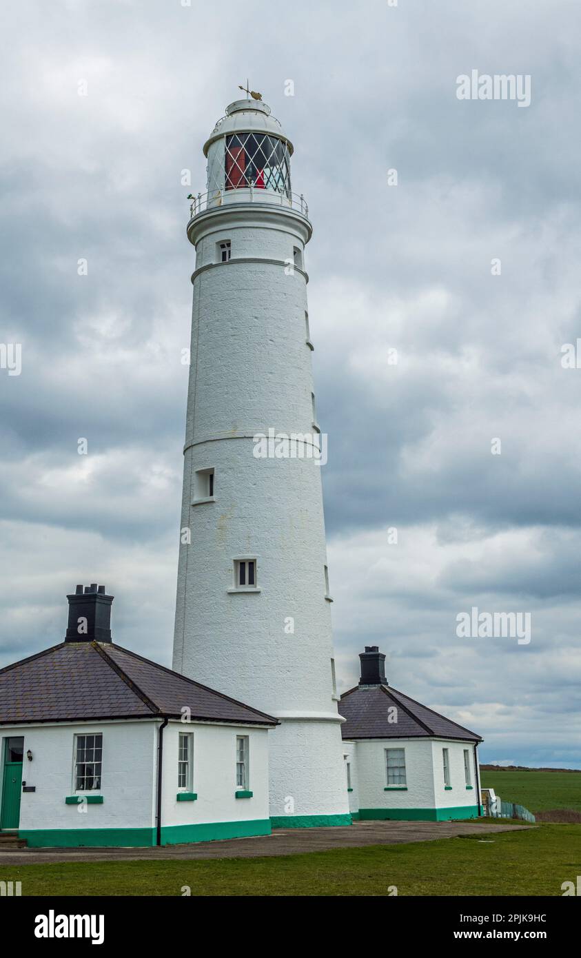 Nash Point Lighthouse Glamorgan Heritage Coast in the Vale of Gloamorgan South Wales UK Stock Photo