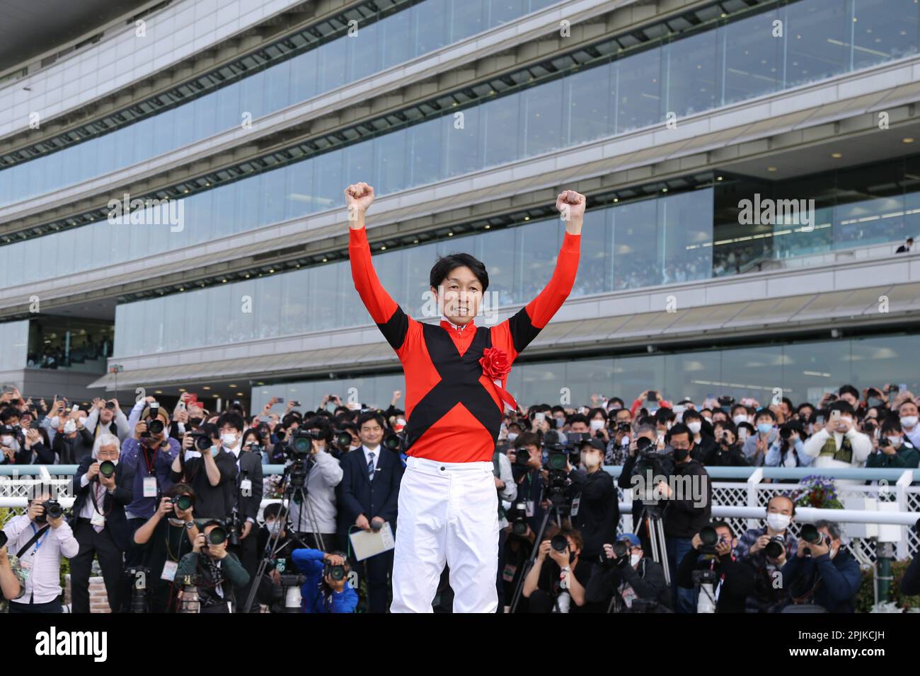 Hyogo Japan 2nd Apr 2023 Yutaka Take Won The Osaka Hai At Hanshin