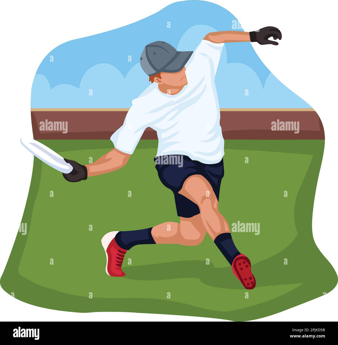 Sport isometric with sportsmen of ball, olympic games, competition, athletics isolated vector illustration Stock Vector