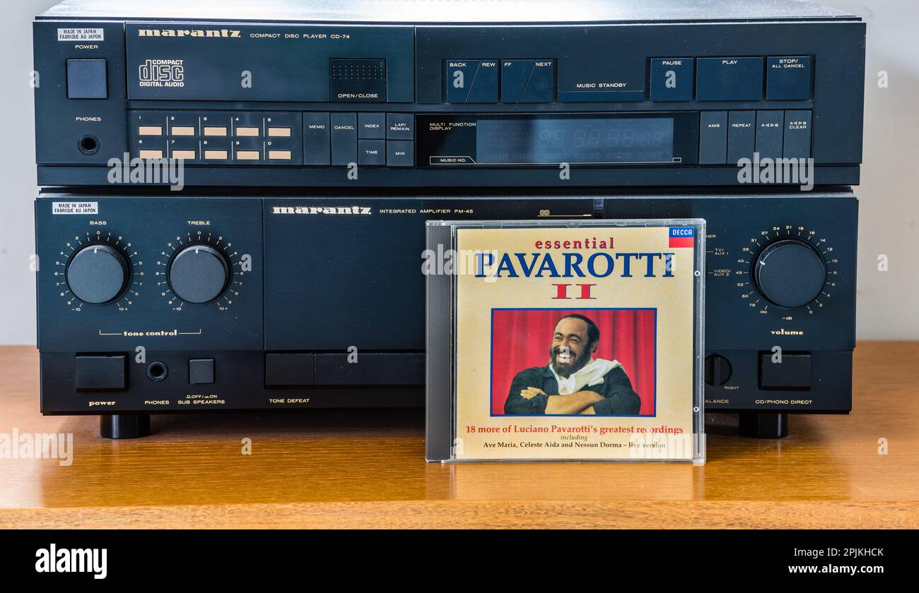 Decca CD  Disc - Essential Pavarotti. Stock Photo