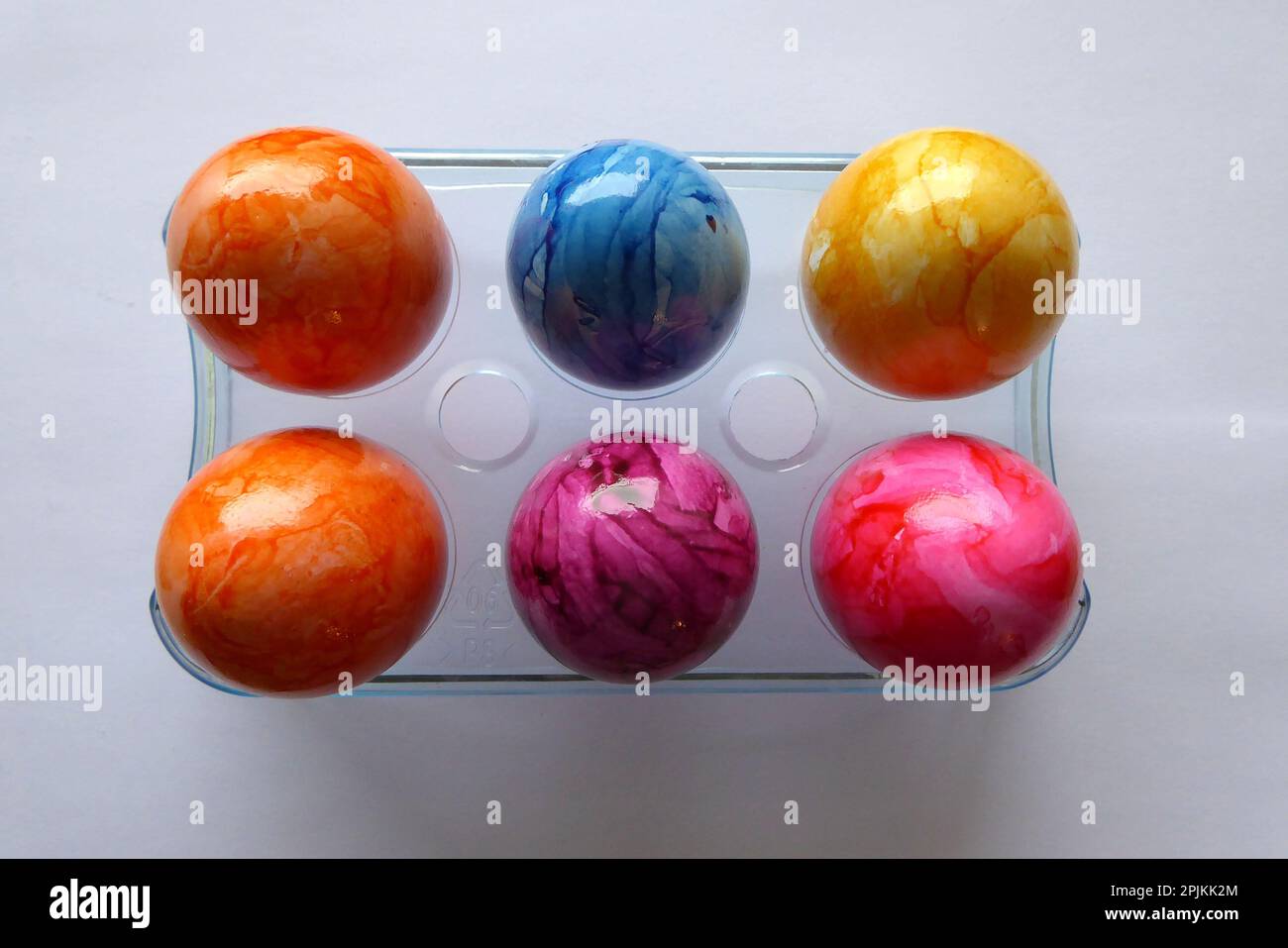 bunte Eier / farbenfroh / bemalt / Ostern /  Ostereier egg / eggs / painted / colorful Stock Photo