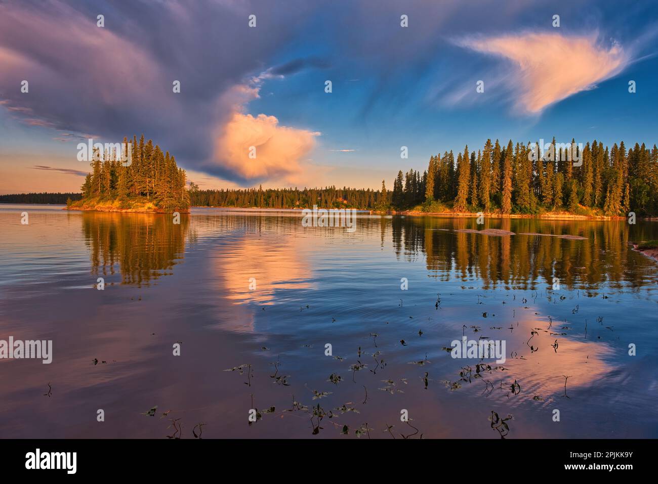 Canada, Manitoba, Paint Lake Provincial Park. Island on Paint Lake at