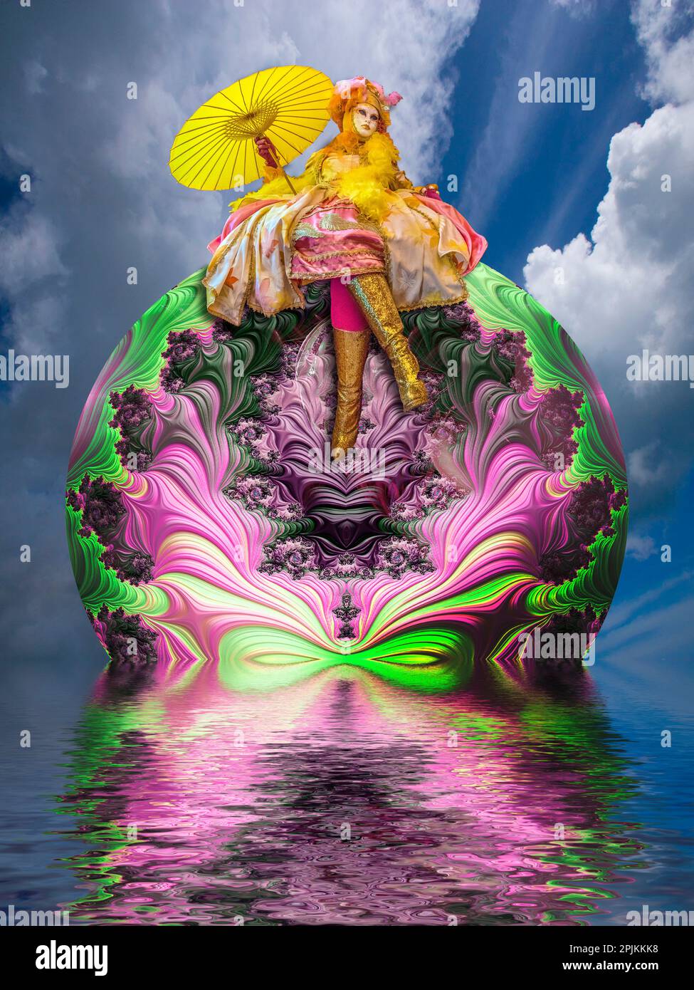 Fantasy abstract of Venice Carnival woman Stock Photo - Alamy