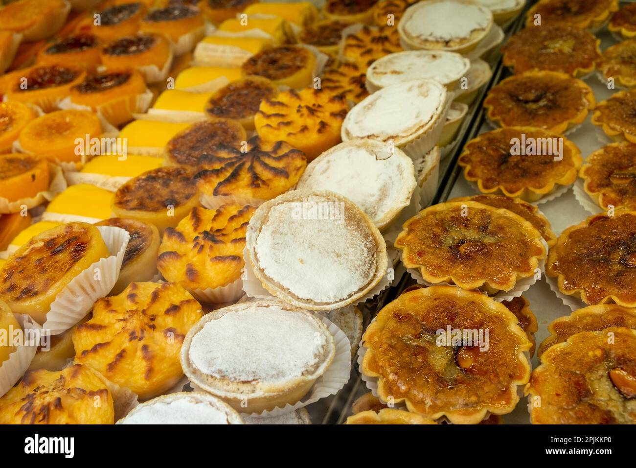 Lisbon, Portugal. Traditional Portuguese pastries. Nata's are the
