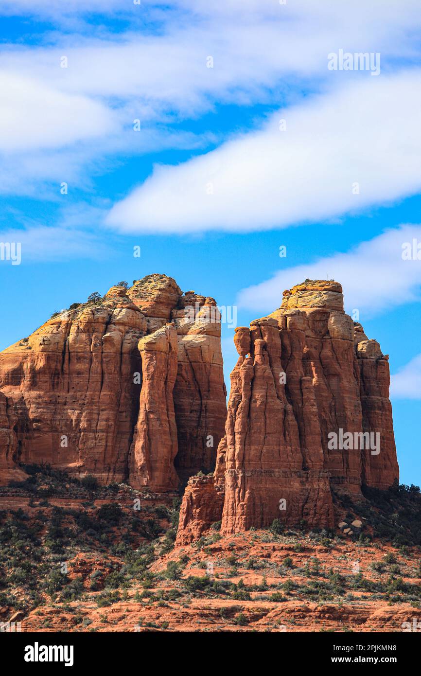 Sedona Rocks Sedona, Arizona, USA. Cathedral Rock, red rock formations Stock Photo ...