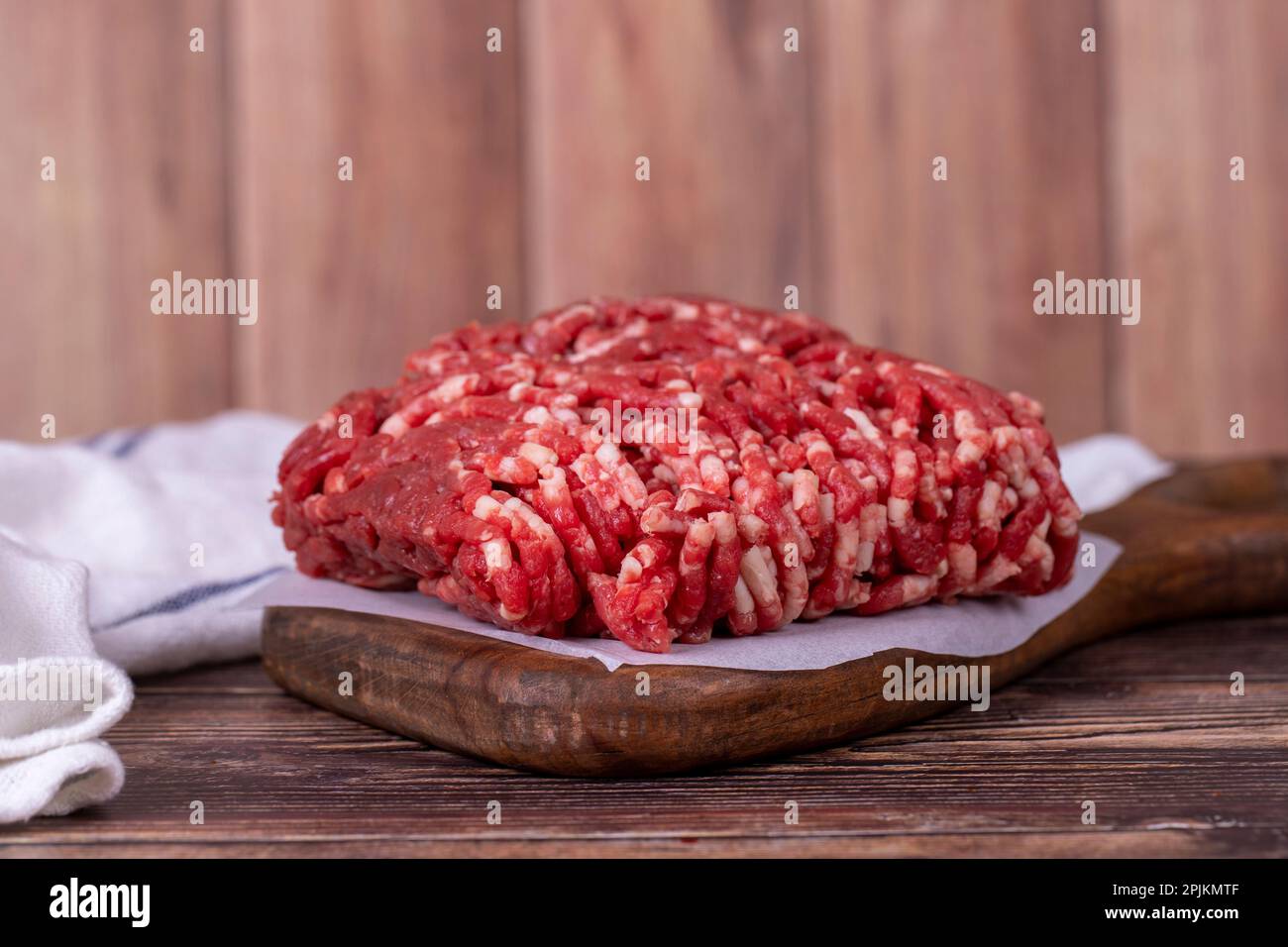 Red Raw Ground Beef Comes Out Stock Photo 1517586899