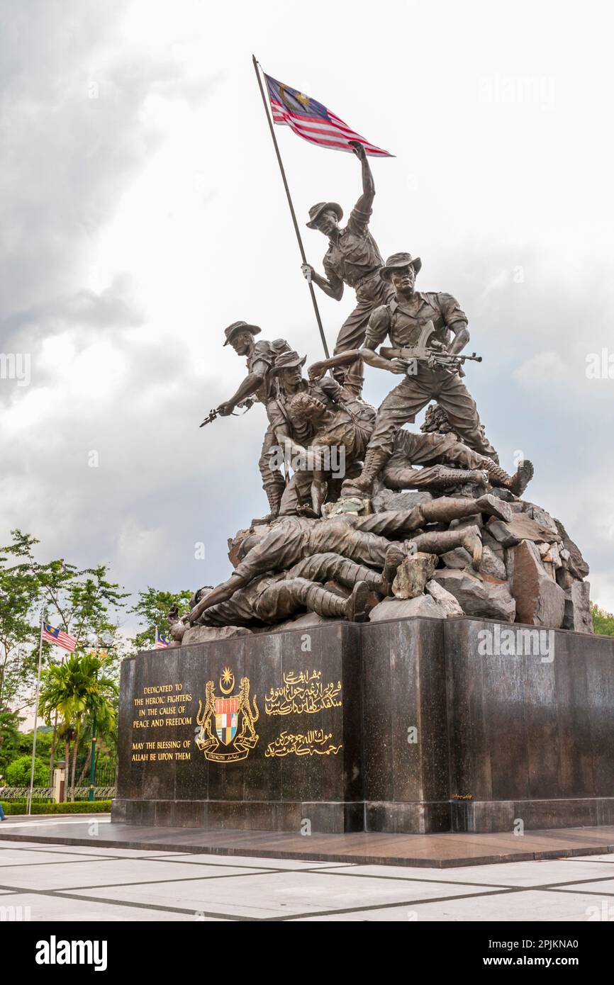 Kuala Lumpur, West Malaysia. The National Monument. (Editorial Use Only) Stock Photo