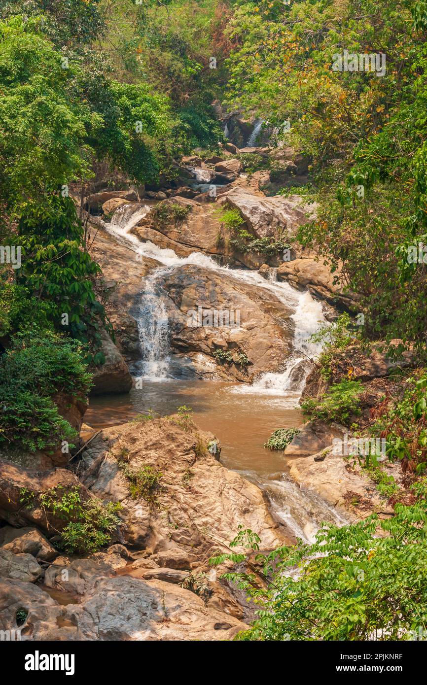 Mae Sa Waterfall, Chiang Mai, Thailand Stock Photo