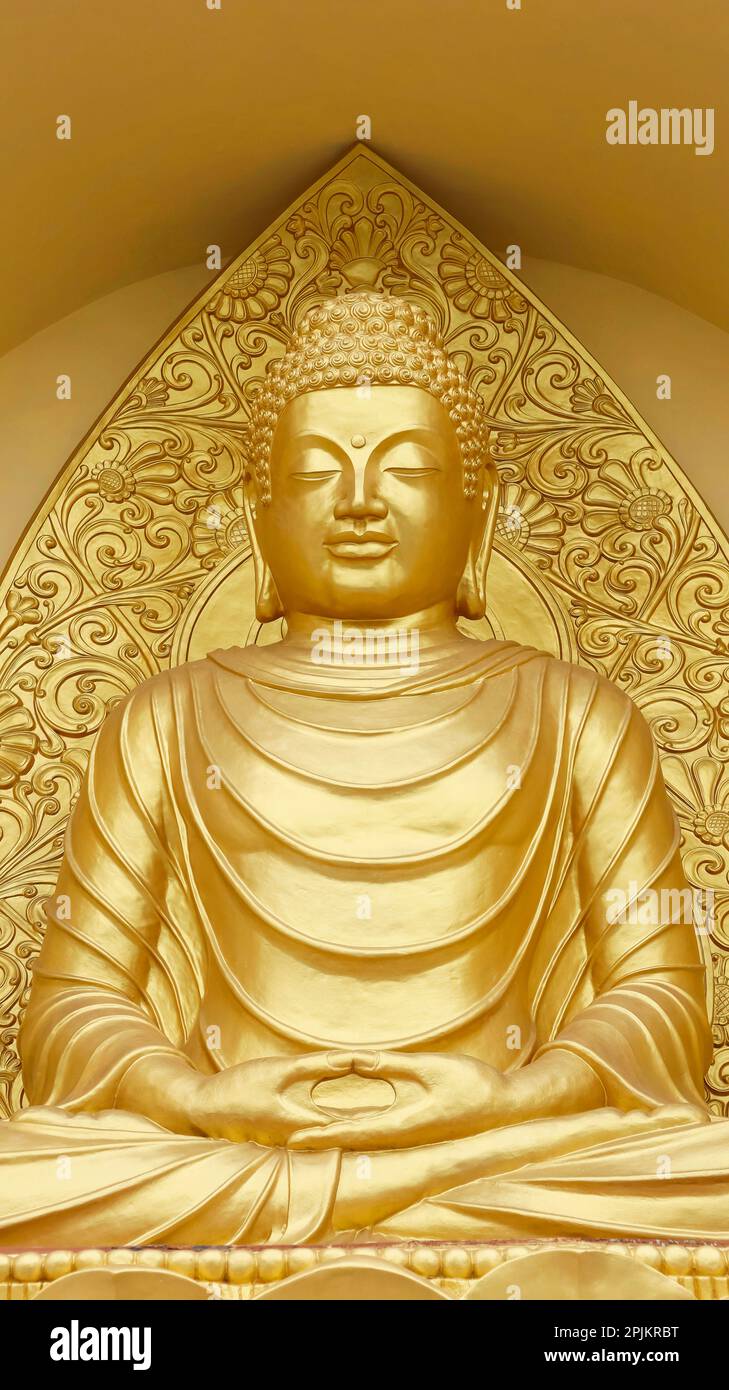 Statue of Lord Buddha in Meditation Pose, Peace Pagoda of Darjeeling