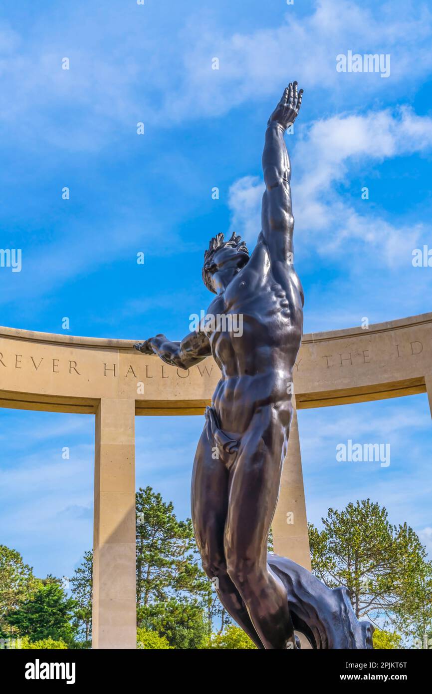 Spirit of American Youth Rising Statue, American Military Cemetery