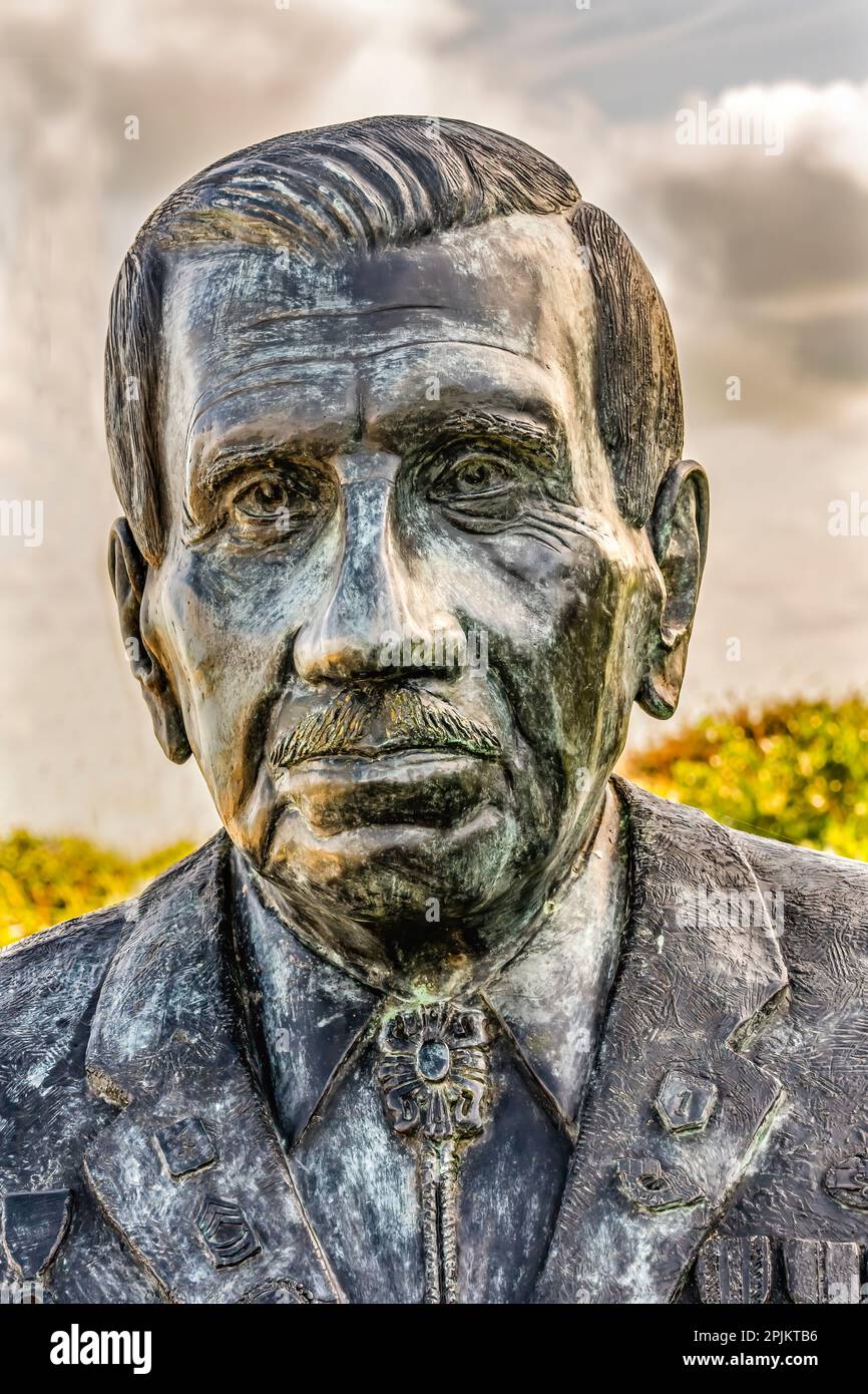 Charles Shay memorial, Omaha Beach, Normandy, France. Charles Shay, an
