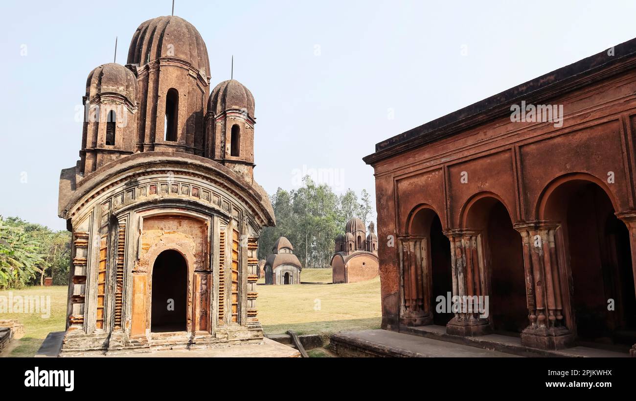 Pathra Group of terracotta temples hi-res stock photography and images - Alamy